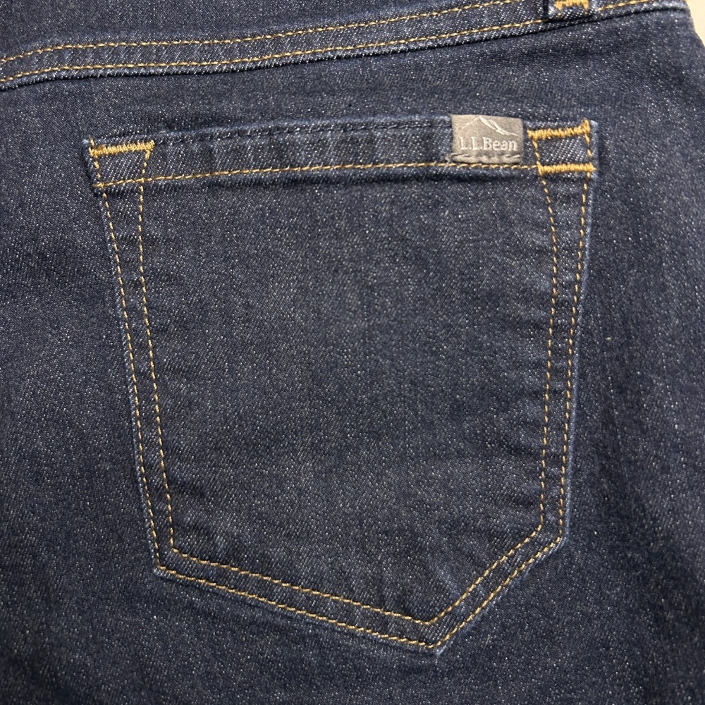 LL Bean Stretch Briar Jeans Womens 10 R Blue Denim Hunting Outdoor Workwear - Picture 9 of 14